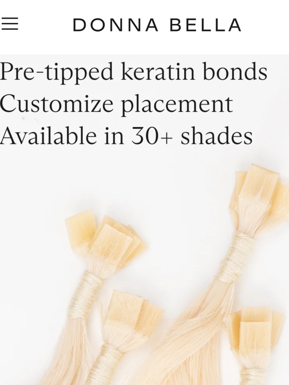 Donna Bella Kera-Link Straight #12N Cool Platinum Blonde - 22" - Picture 3 of 8